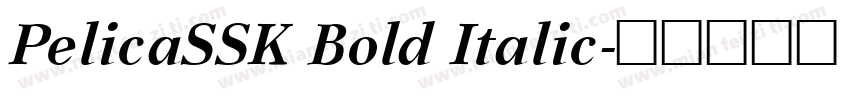 PelicaSSK Bold Italic字体转换